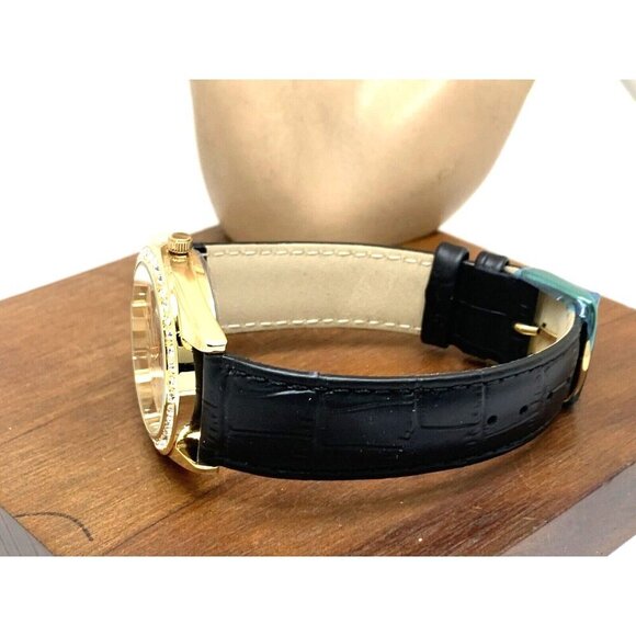 Disney Mickey Mouse Women\'s Watch Gold Black Leather Band Quartz W002750 36mm main image 12
